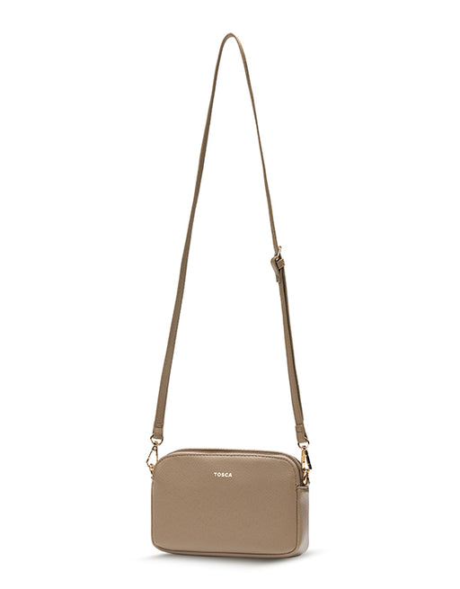 Small Taupe Crossbody Handbag