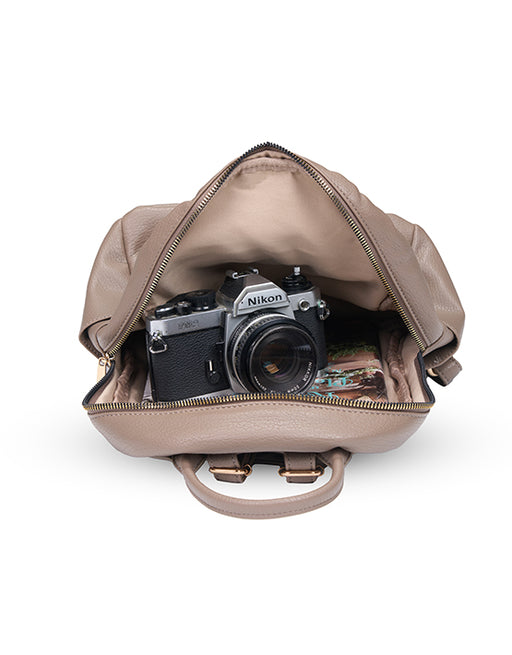 Small Taupe Casual Backpack