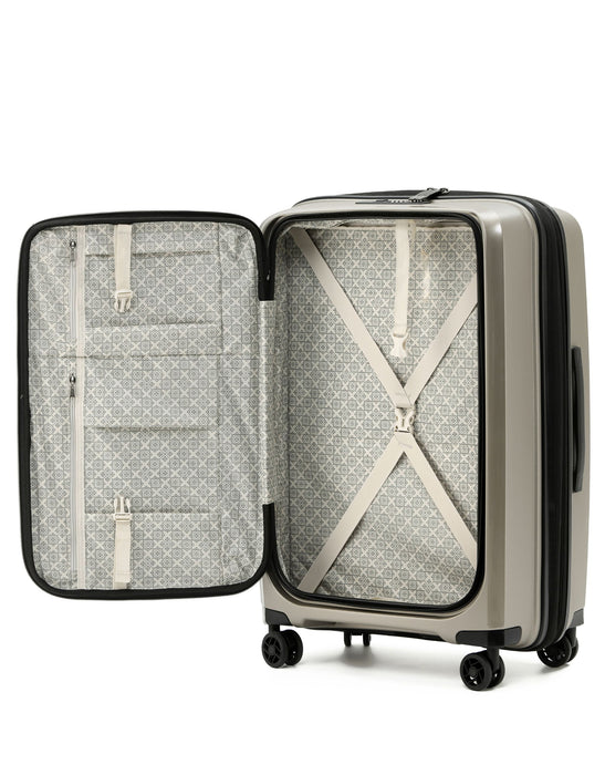 Space-X 66cm Medium Duel Opening Hard Suitcase - Champagne