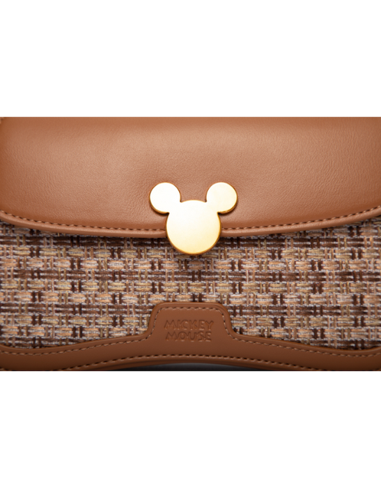Mickey Saddle Handbag - Brown