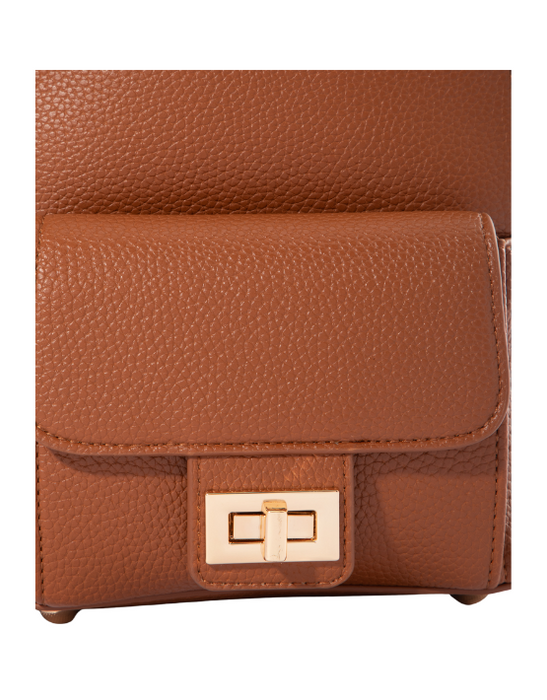 Mickey Mini Pebbled Backpack - Brown