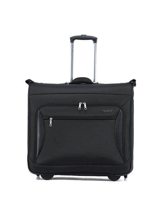 Deluxe Carry On Trolley Garment Bag - Black