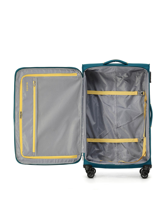 Luna Lite 77cm Large Soft Suitcase - Teal