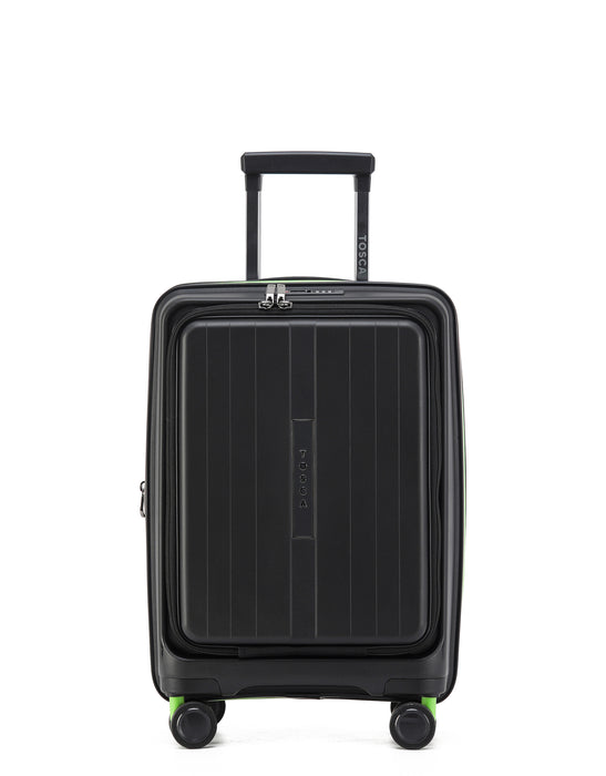 Cruiser 53cm Small Front Opening Hard Suitcase Carry On - Black
