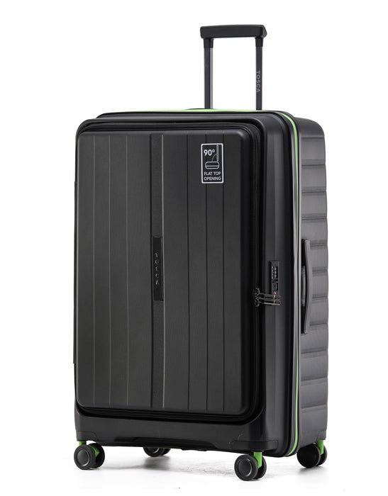 Cruiser 77cm Large Front Opening Hard Suitcase - Black