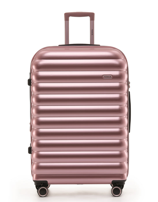 Como 77cm Large Hard Suitcase - Rose Gold