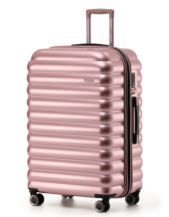 Como 77cm Large Hard Suitcase - Rose Gold