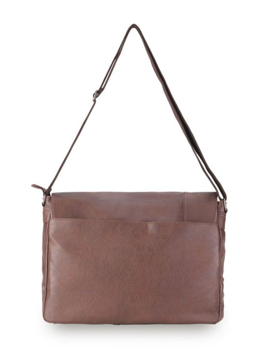 Vegan Leather Chocolate Satchel