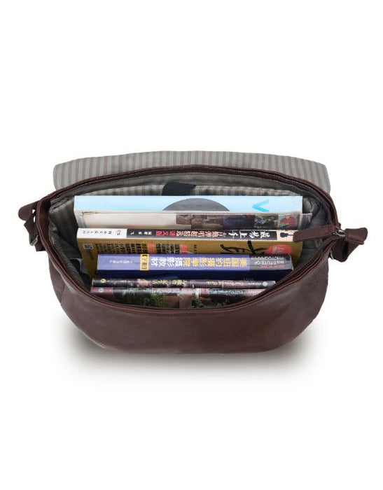 Vegan Leather Satchel - Chocolate
