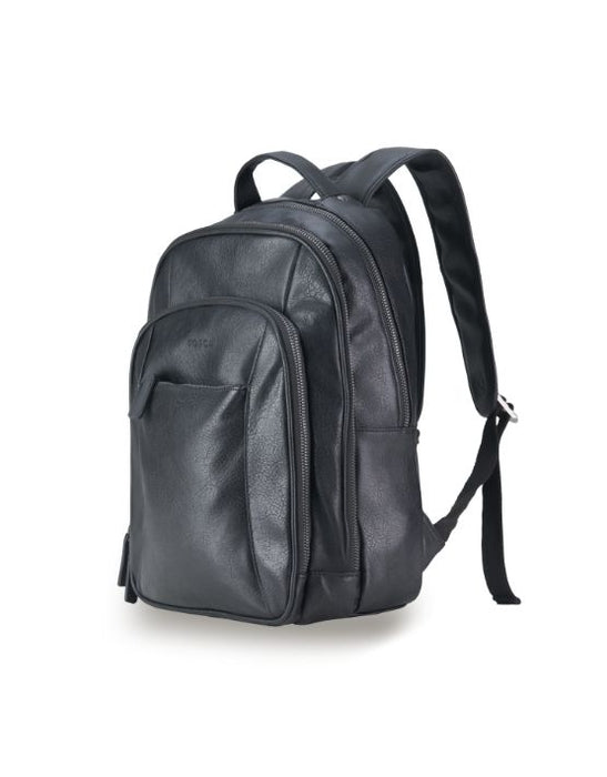 Vegan Leather Black Backpack