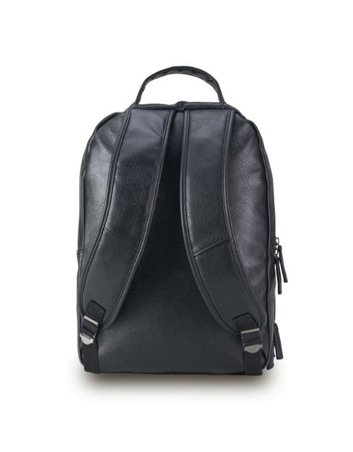 Vegan Leather Black Backpack