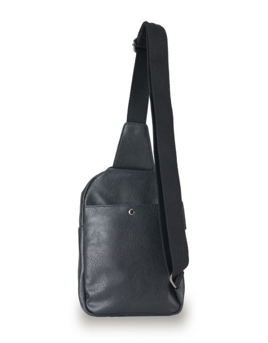 Vegan Leather Black Slinger Bag