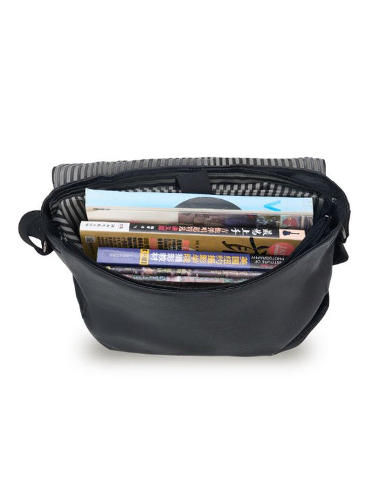 Vegan Leather Black Satchel