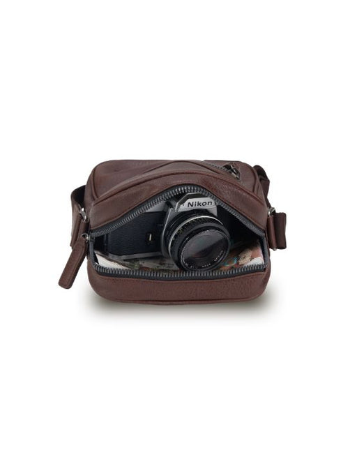 Vegan Leather Small Chocolate Shoulder Bag