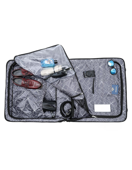 Deluxe Carry On Trolley Garment Bag - Black