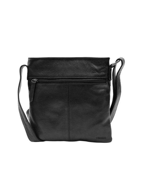 Leather Cross Body Bag - Black