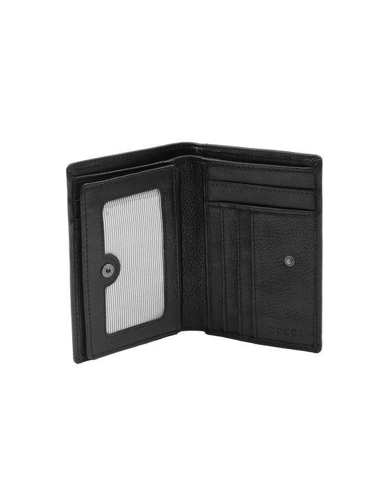 Soft Leather Card Holder Wallet - Black