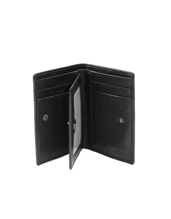 Soft Leather Card Holder Wallet - Black