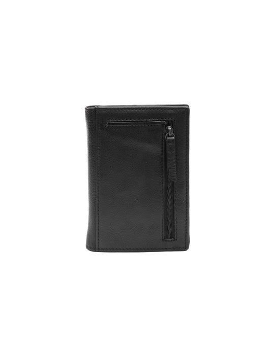 Soft Leather Card Holder Wallet - Black