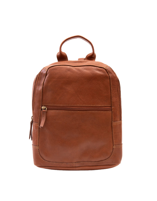 Leather Backpack - Tan
