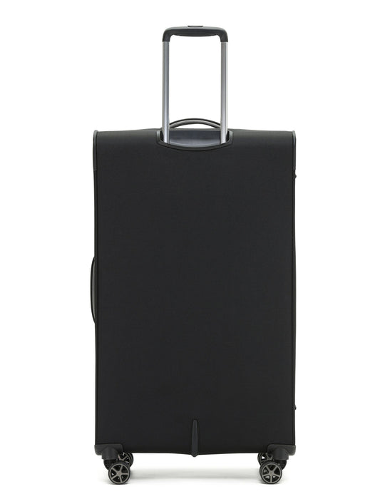 Vega 81cm Large Soft Suitcase - Black