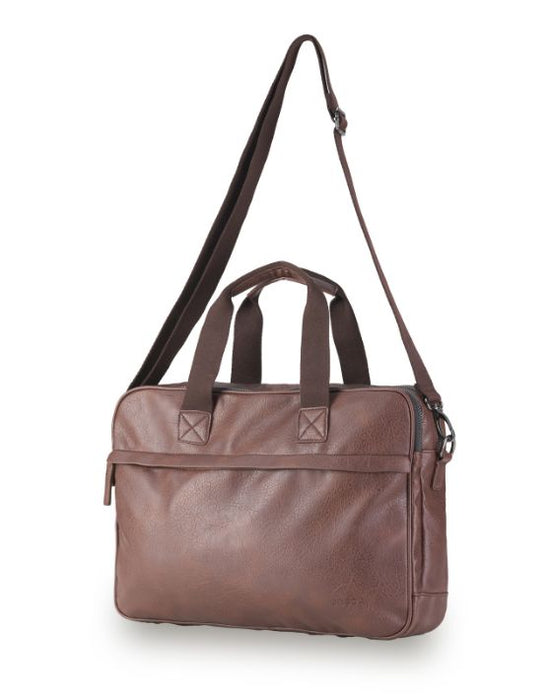 Vegan Leather Chocolate Business Bag