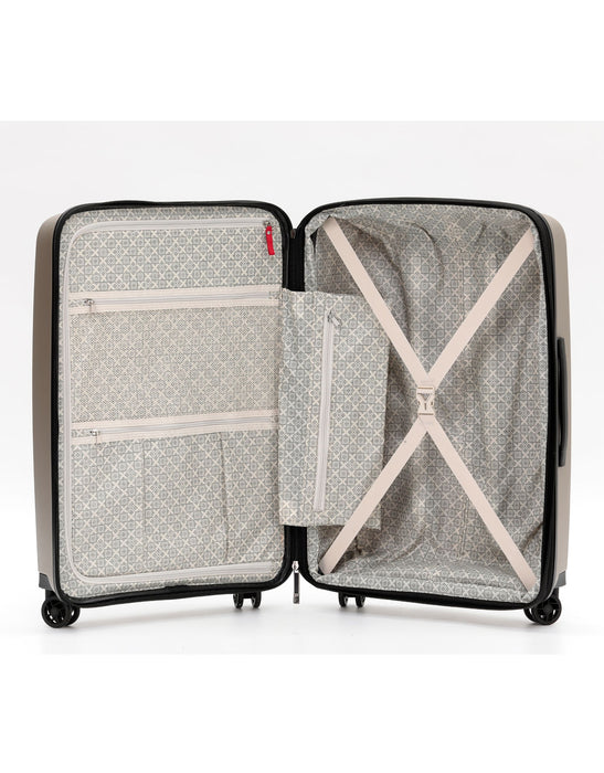 Space-X 66cm Medium Duel Opening Hard Suitcase - Champagne