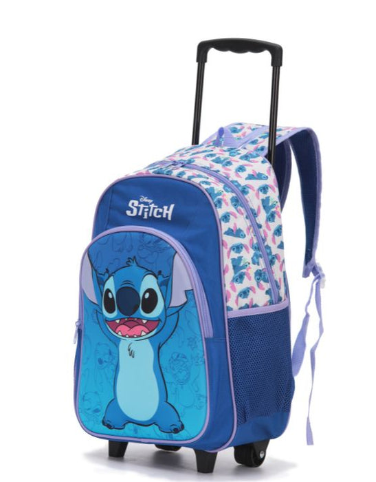 Disney Stitch Carry On Trolley Backpack - Blue