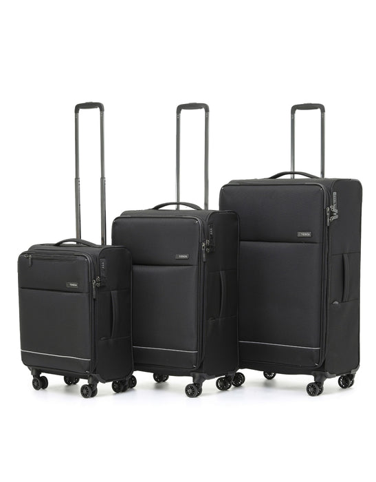 So Lite Soft Suitcase 3 Piece Set - Black