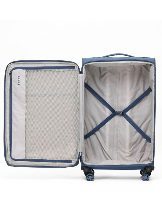So Lite 79cm Large Soft Suitcase - Blue
