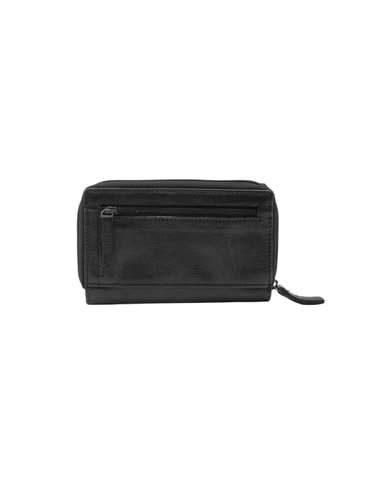 Soft Leather Ladies Wallet - Black