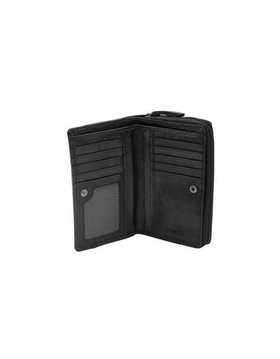 Soft Leather Ladies Wallet - Black
