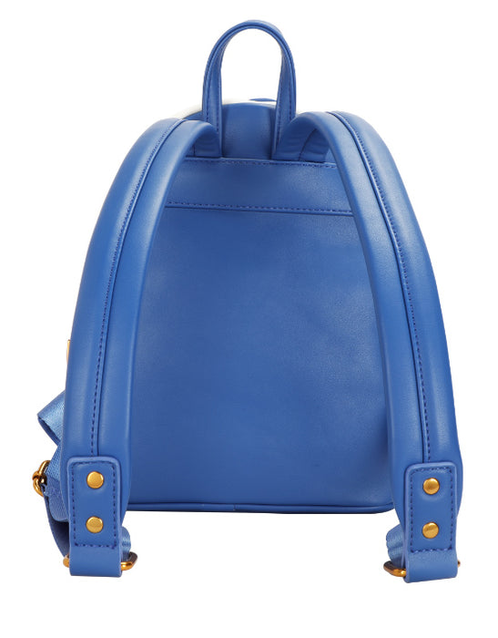 Casual Fashion PU Stitch Backpack - Blue
