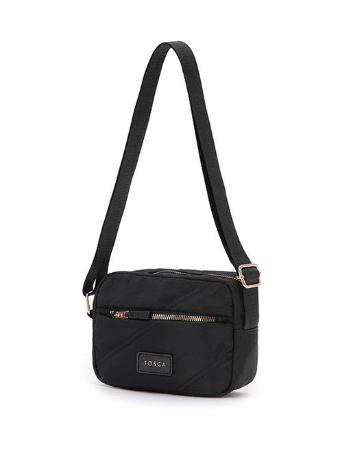 Harlow Black Stitch Shoulder Bag