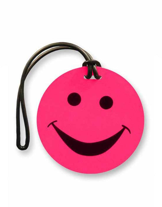 Attitude Luggage Tag - Happy Face - Pink