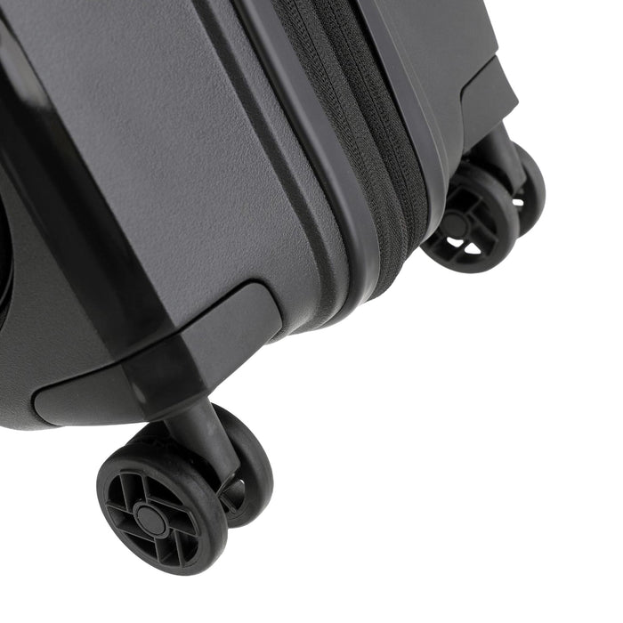 Space-X 55cm Small Duel Opening Hard Suitcase Carry On - Black
