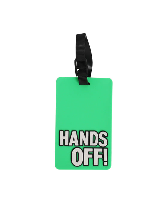 Attitude Luggage Tag - Hands Off! - Green