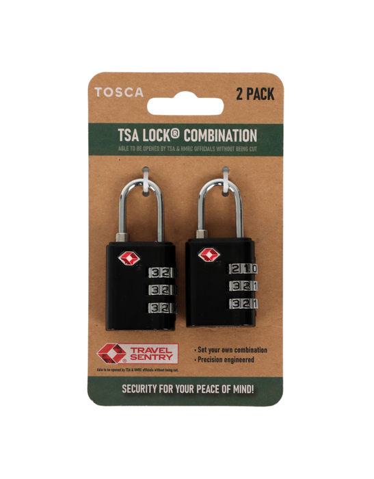 TSA Combination Lock 2 Pack - Black