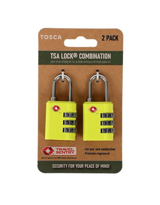 TSA Combination Lock 2 Pack - Yellow