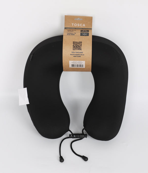 Deluxe Memory Foam Neck Cushion - Black