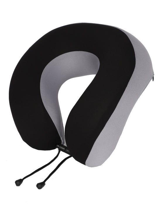 Deluxe Memory Foam Neck Cushion - Black/Grey