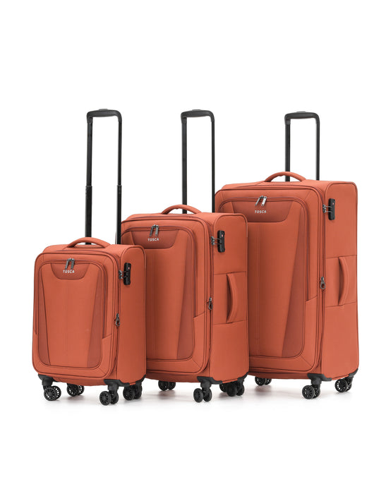 Altitude Soft Suitcase 3 Piece Set - Rust