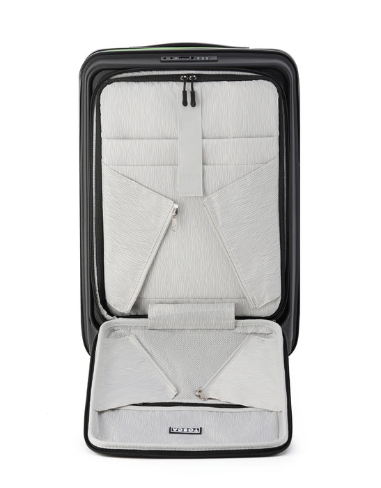 Cruiser 53cm Small Front Opening Hard Suitcase Carry On - Black