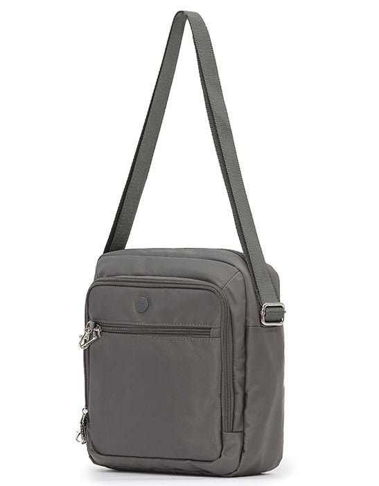 Anti Theft Rectangle Shoulder Bag - Khaki