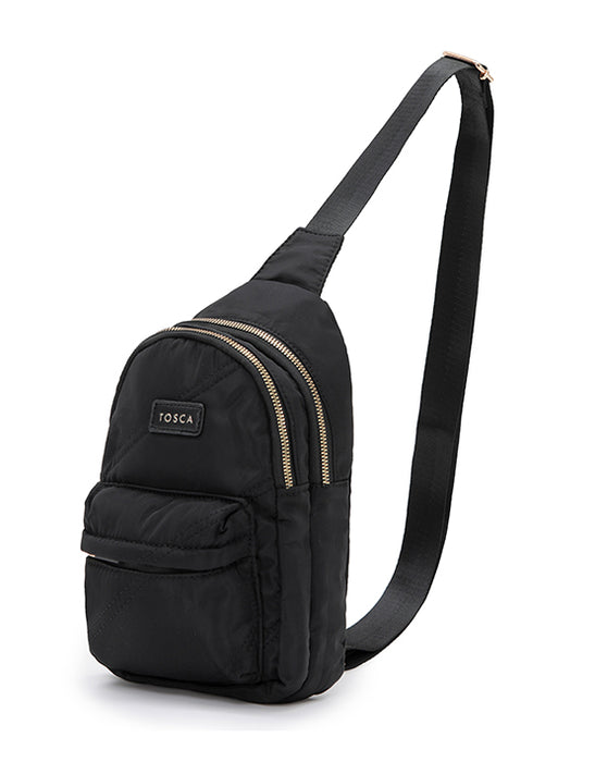 Harlow Black Stitch Slinger Bag