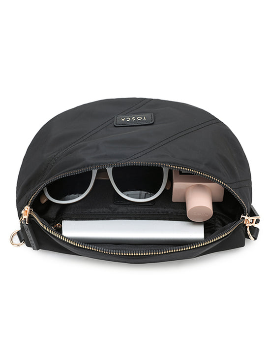 Harlow Sling Bag Black Stitch