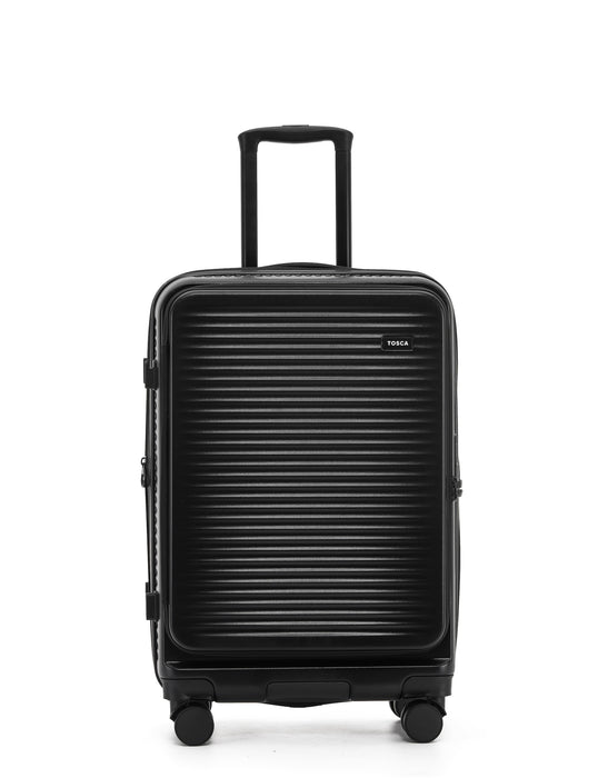 Zen 65cm Medium Front Opening Hard Suitcase - Black