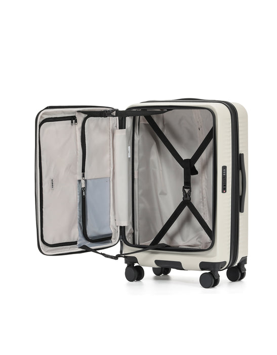 Zen Front Opening Hard Suitcase 3 Piece Set - Stone