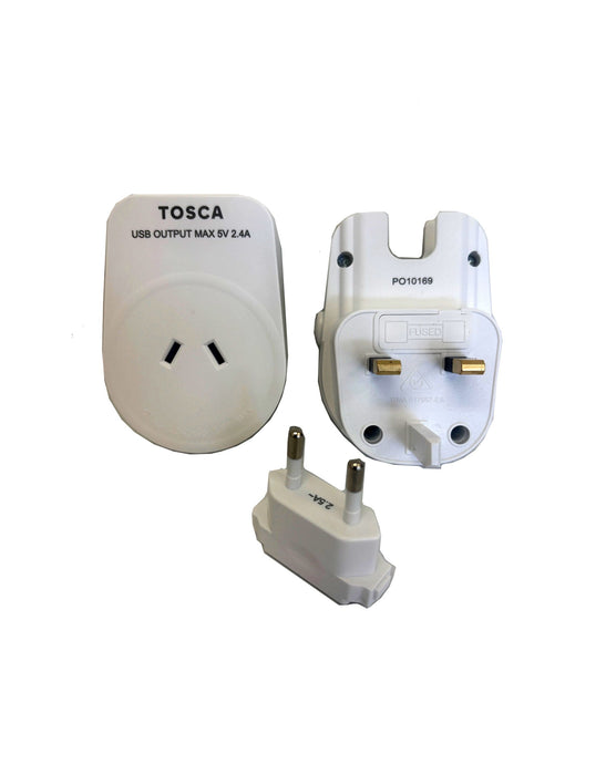 Worldwide Travel Adaptor with USB A + USB C Ports