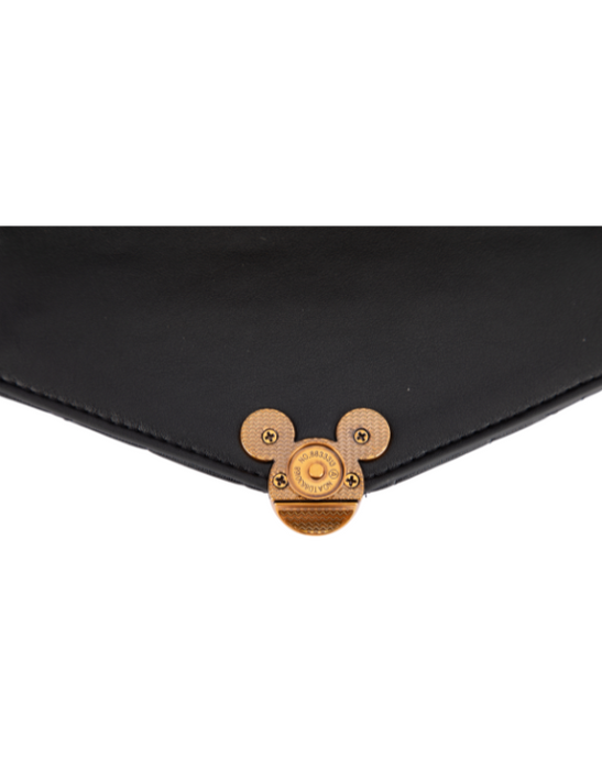Mickey Quilted Envelope Handbag - Black